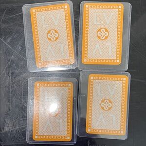 Louis Vuitton Yellow and White Playing Cards